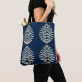 Geometrische Blätter | Navy & Beige Tasche (Von Nahem)