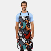 Geometrische Blätter Schürze (Getragen)