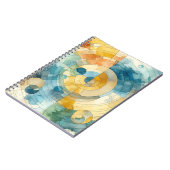 geometrische Blau- und Gelbfärbung Abstrakt Notizblock (Linke Seite)