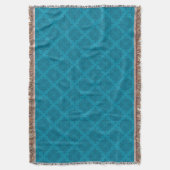 Geometrische blaue Art Deco Decke (Vorderseite Vertikal)