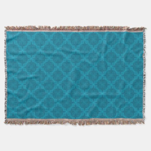 Geometrische blaue Art Deco Decke (Vorderseite)