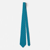 Geometrische blaue Art Deco Krawatte (Vorderseite)