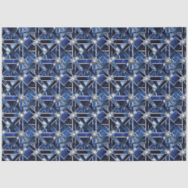 Geometrische blaue Art Deco Seidenpapier