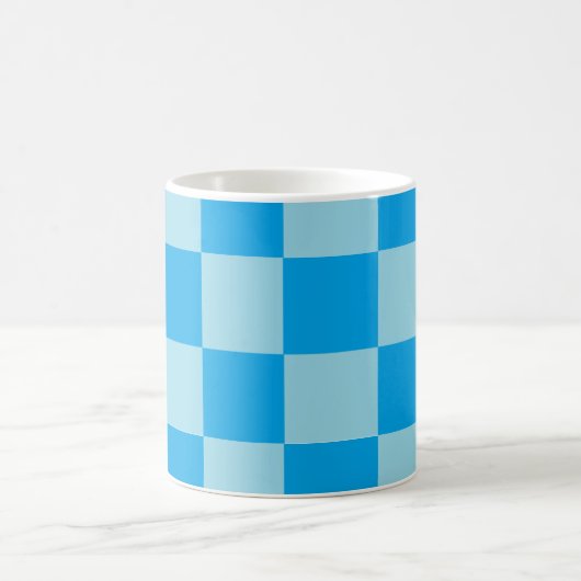 Geometrische blaue quadratische Blöcke Kaffeetasse (Mittel)