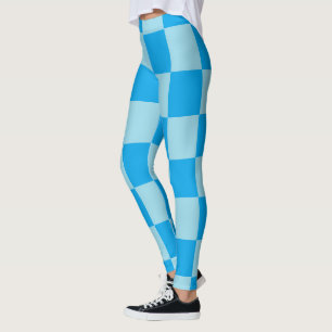 Geometrische blaue quadratische Blöcke Leggings