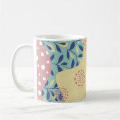 Geometrische blaue und gelbe gemischte Medien Kaffeetasse (Links)