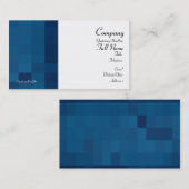 Geometrische blaue Visitenkarten Visitenkarte (Vorne/Hinten)