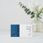 Geometrische blaue Visitenkarten Visitenkarte (Stehend Vorderseite)