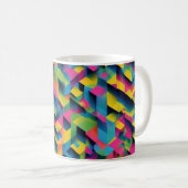 Geometrische Bliss - 3D Texturierte Tasse (VorderseiteRechts)