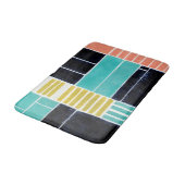 Geometrische Blöcke Badematte (Schrägansicht)