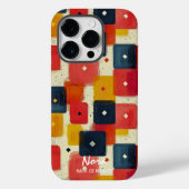 Geometrische Blöcke für Retro mit Individuelle Nam Case-Mate iPhone Hülle (Rückseite)
