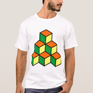 Geometrische Blöcke - Gelb und Gelb, grün T-Shirt