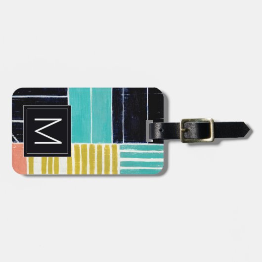 Geometrische Blöcke Gepäckanhänger (Vorderseite horizontal)