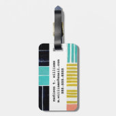 Geometrische Blöcke Gepäckanhänger (Rückseite vertikal)