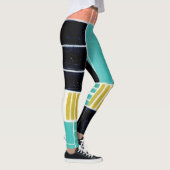 Geometrische Blöcke Leggings (Rechts)