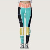 Geometrische Blöcke Leggings (Vorderseite)