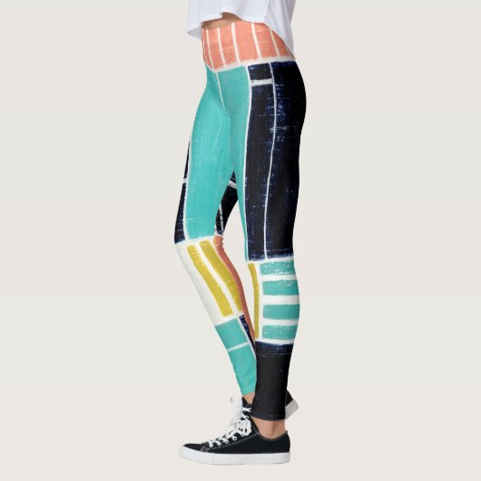 Geometrische Blöcke Leggings (Links)