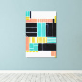 Geometrische Blöcke Leinwanddruck (Insitu (Holzboden))