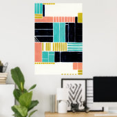 Geometrische Blöcke Poster (Heimbüro)