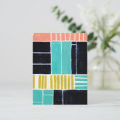 Geometrische Blöcke Postkarte (Stehend Vorderseite)