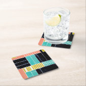 Geometrische Blöcke Rechteckiger Pappuntersetzer (Vor Ort)