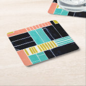 Geometrische Blöcke Rechteckiger Pappuntersetzer (angewinkelt)