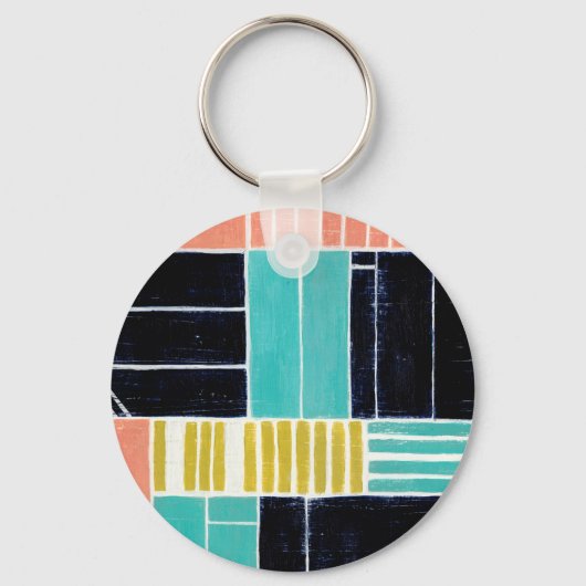 Geometrische Blöcke Schlüsselanhänger (Vorderseite)