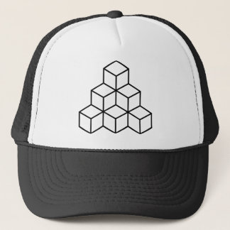 Geometrische Blöcke - Schwarz Truckerkappe