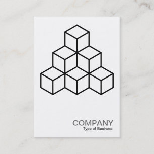 Geometrische Blöcke - Schwarz Visitenkarte