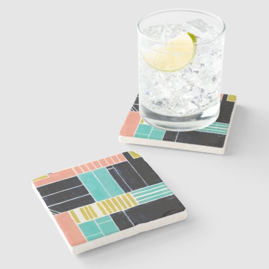 Geometrische Blöcke Steinuntersetzer (Seitenansicht)