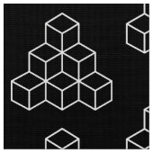 Geometrische Blöcke - weiß auf schwarz Stoff (Nahaufnahme)