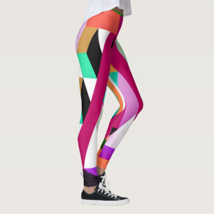 Geometrische Blockkunst Bright Colorful Trendy Leggings