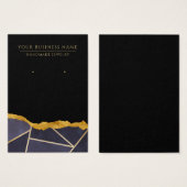 Geometrische Blue Black Gold Earring Display Cards (Vorne & Hinten)