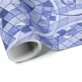 Geometrische Blues...... Geschenkpapier (Rolleneckpunkt)