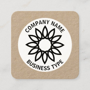 Geometrische Blume 01 - Kraft Quadratische Visitenkarte