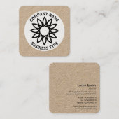 Geometrische Blume 01 - Kraft Quadratische Visitenkarte (Vorne/Hinten)