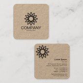 Geometrische Blume 01 - Kraft Quadratische Visitenkarte (Vorne/Hinten)