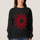 Geometrische Blume 01 - Rot Sweatshirt (Vorderseite)