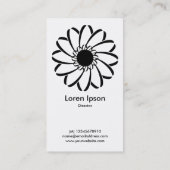 Geometrische Blume 01 Visitenkarte (Rückseite)