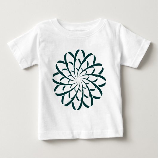 Geometrische Blume 02 Baby T-shirt (Vorderseite)