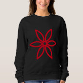 Geometrische Blume 02 - Rot Sweatshirt (Vorderseite)