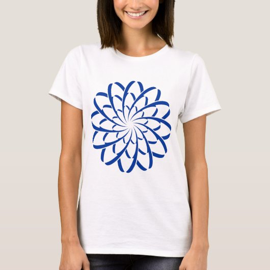 Geometrische Blume 02 T-Shirt (Vorderseite)