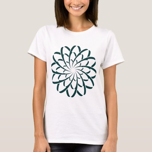 Geometrische Blume 02 T-Shirt (Vorderseite)