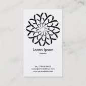 Geometrische Blume 02 Visitenkarte (Rückseite)