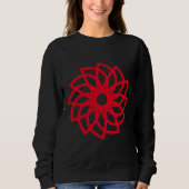 Geometrische Blume 03 - Rot Sweatshirt (Vorderseite)