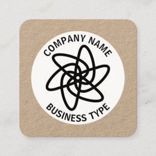 Geometrische Blume 05 - Kraft Quadratische Visitenkarte