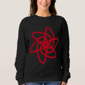 Geometrische Blume 05 - Rot Sweatshirt (Vorderseite)