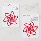 Geometrische Blume 05 - Schwarz auf Weiß Visitenkarte (Vorne/Hinten)