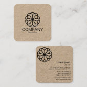 Geometrische Blume 06 - Kraft Quadratische Visitenkarte (Vorne/Hinten)