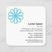 Geometrische Blume 07 - Deep Blue Quadratische Visitenkarte (Rückseite)